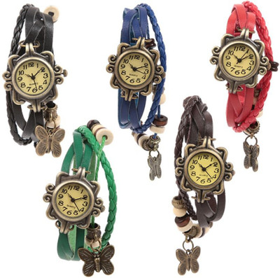 Felizer CK-01 Pack of 5 Multi Strap Fancy Butterfly Bracelet Vintage Watch - For Women
Felizer CK-01 Pack of 5 Multi Strap Fancy Butterfly Bracelet Vintage Watch - For Women