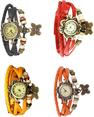 NS18 Vintage Butterfly Rakhi Combo of 4 Black, Yellow, Red And Orange Watch - For Women
NS18 Vintage Butterfly Rakhi Combo of 4 Black, Yellow, Red And Orange Watch - For Women