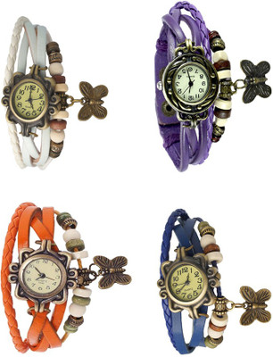 NS18 Vintage Butterfly Rakhi Combo of 4 White, Orange, Purple And Blue Watch - For Women
NS18 Vintage Butterfly Rakhi Combo of 4 White, Orange, Purple And Blue Watch - For Women