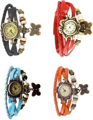 NS18 Vintage Butterfly Rakhi Combo of 4 Black, Sky Blue, Red And Orange Watch - For Women
NS18 Vintage Butterfly Rakhi Combo of 4 Black, Sky Blue, Red And Orange Watch - For Women