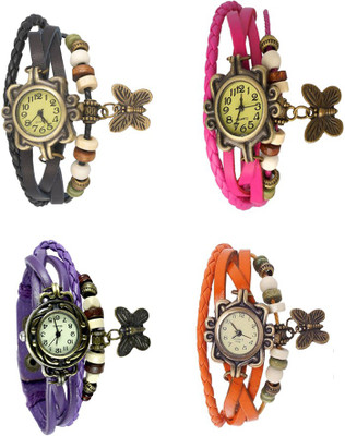 Kissu Vintage Rakhi Combo of 4 Black, Purple, Pink And Orange Watch - For Women
Kissu Vintage Rakhi Combo of 4 Black, Purple, Pink And Orange Watch - For Women
