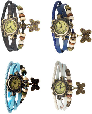 Kissu Vintage Rakhi Combo of 4 Black, Sky Blue, Blue And White Watch - For Women
Kissu Vintage Rakhi Combo of 4 Black, Sky Blue, Blue And White Watch - For Women