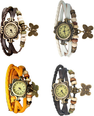 Kissu Vintage Rakhi Combo of 4 Brown, Yellow, White And Black Watch - For Women
Kissu Vintage Rakhi Combo of 4 Brown, Yellow, White And Black Watch - For Women