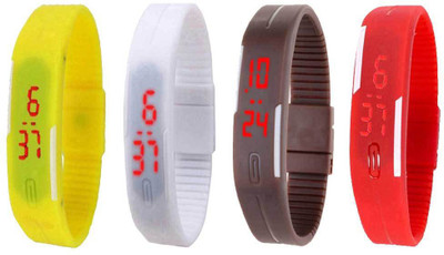 NS18 Silicone Led Magnet Band Watch Combo of 4 Yellow, White, Brown And Red Watch - For Couple
NS18 Silicone Led Magnet Band Watch Combo of 4 Yellow, White, Brown And Red Watch - For Couple