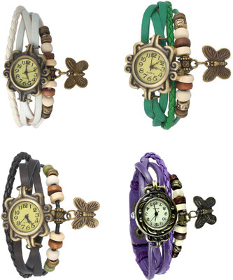 NS18 Vintage Butterfly Rakhi Combo of 4 White, Black, Green And Purple Watch - For Women
NS18 Vintage Butterfly Rakhi Combo of 4 White, Black, Green And Purple Watch - For Women