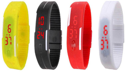 Kissu Led Magnet Band Combo of 4 Yellow, Black, Red And White Watch - For Men & Women
Kissu Led Magnet Band Combo of 4 Yellow, Black, Red And White Watch - For Men & Women