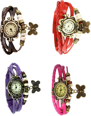 NS18 Vintage Butterfly Rakhi Combo of 4 Brown, Purple, Red And Pink Watch - For Women
NS18 Vintage Butterfly Rakhi Combo of 4 Brown, Purple, Red And Pink Watch - For Women