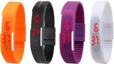 Kissu Led Magnet Band Combo of 4 Orange, Black, Purple And White Watch - For Men & Women
Kissu Led Magnet Band Combo of 4 Orange, Black, Purple And White Watch - For Men & Women