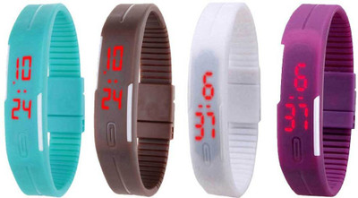 Kissu Led Magnet Band Combo of 4 Sky Blue, Brown, White And Purple Watch - For Men & Women
Kissu Led Magnet Band Combo of 4 Sky Blue, Brown, White And Purple Watch - For Men & Women
