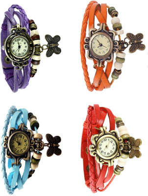 NS18 Vintage Butterfly Rakhi Combo of 4 Purple, Sky Blue, Orange And Red Watch - For Women
NS18 Vintage Butterfly Rakhi Combo of 4 Purple, Sky Blue, Orange And Red Watch - For Women