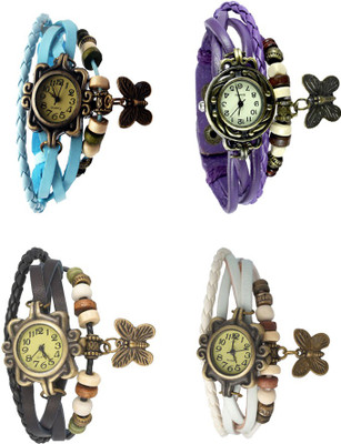 Kissu Vintage Rakhi Combo of 4 Sky Blue, Black, Purple And White Watch - For Women
Kissu Vintage Rakhi Combo of 4 Sky Blue, Black, Purple And White Watch - For Women