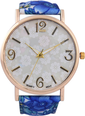 3wish White Dial Fabric Strap Watch - For Women