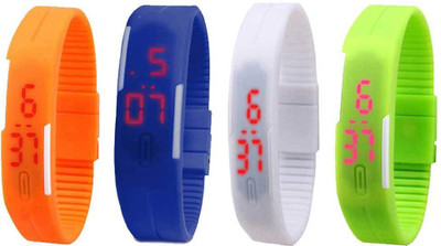 Kissu Led Magnet Band Combo of 4 Orange, Blue, White And Green Watch - For Men & Women
Kissu Led Magnet Band Combo of 4 Orange, Blue, White And Green Watch - For Men & Women
