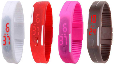 NS18 Silicone Led Magnet Band Combo of 4 White, Red, Pink And Brown Watch - For Boys & Girls
NS18 Silicone Led Magnet Band Combo of 4 White, Red, Pink And Brown Watch - For Boys & Girls