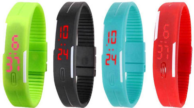 Kissu Led Magnet Band Combo of 4 Green, Black, Sky Blue And Red Watch - For Men & Women
Kissu Led Magnet Band Combo of 4 Green, Black, Sky Blue And Red Watch - For Men & Women