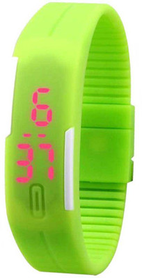 Kissu Led Band Watch Green Watch - For Couple
