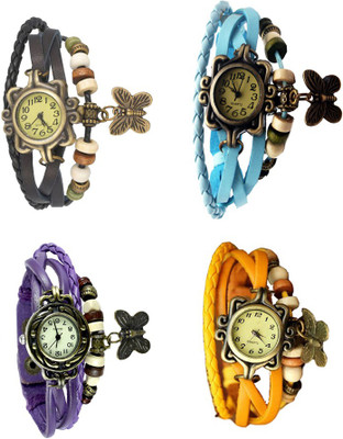 Kissu Vintage Rakhi Combo of 4 Black, Purple, Sky Blue And Yellow Watch - For Women
Kissu Vintage Rakhi Combo of 4 Black, Purple, Sky Blue And Yellow Watch - For Women
