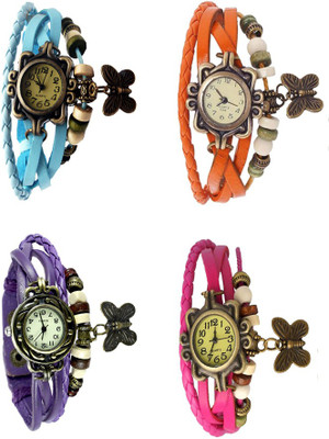 Kissu Vintage Rakhi Combo of 4 Sky Blue, Purple, Orange And Pink Watch - For Women
Kissu Vintage Rakhi Combo of 4 Sky Blue, Purple, Orange And Pink Watch - For Women