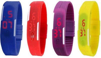 Kissu Led Magnet Band Combo of 4 Blue, Red, Purple And Yellow Watch - For Men & Women
Kissu Led Magnet Band Combo of 4 Blue, Red, Purple And Yellow Watch - For Men & Women