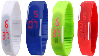 NS18 Silicone Led Magnet Band Watch Combo of 4 White, Blue, Green And Red Watch - For Couple
NS18 Silicone Led Magnet Band Watch Combo of 4 White, Blue, Green And Red Watch - For Couple
