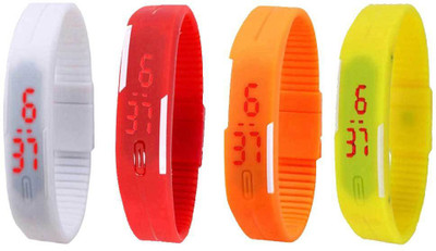 NS18 Silicone Led Magnet Band Combo of 4 White, Red, Orange And Yellow Watch - For Boys & Girls
NS18 Silicone Led Magnet Band Combo of 4 White, Red, Orange And Yellow Watch - For Boys & Girls