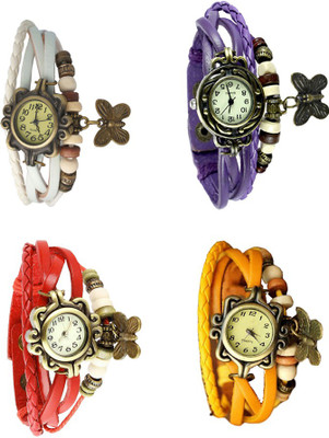 NS18 Vintage Butterfly Rakhi Combo of 4 White, Red, Purple And Yellow Watch - For Women
NS18 Vintage Butterfly Rakhi Combo of 4 White, Red, Purple And Yellow Watch - For Women