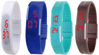 Kissu Led Magnet Band Combo of 4 White, Blue, Sky Blue And Brown Watch - For Men & Women
Kissu Led Magnet Band Combo of 4 White, Blue, Sky Blue And Brown Watch - For Men & Women