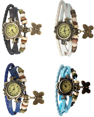 Kissu Vintage Rakhi Combo of 4 Black, Blue, White And Sky Blue Watch - For Women
Kissu Vintage Rakhi Combo of 4 Black, Blue, White And Sky Blue Watch - For Women