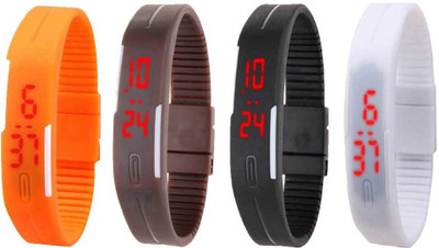Kissu Led Magnet Band Combo of 4 Orange, Brown, Black And White Watch - For Men & Women
Kissu Led Magnet Band Combo of 4 Orange, Brown, Black And White Watch - For Men & Women