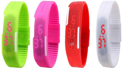 Kissu Led Magnet Band Combo of 4 Green, Pink, Red And White Watch - For Men & Women
Kissu Led Magnet Band Combo of 4 Green, Pink, Red And White Watch - For Men & Women