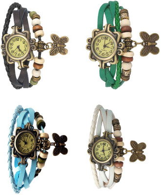Kissu Vintage Rakhi Combo of 4 Black, Sky Blue, Green And White Watch - For Women
Kissu Vintage Rakhi Combo of 4 Black, Sky Blue, Green And White Watch - For Women