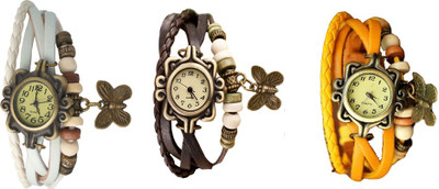 NS18 Vintage Butterfly Rakhi Combo of 3 White, Brown And Yellow Watch - For Women
NS18 Vintage Butterfly Rakhi Combo of 3 White, Brown And Yellow Watch - For Women