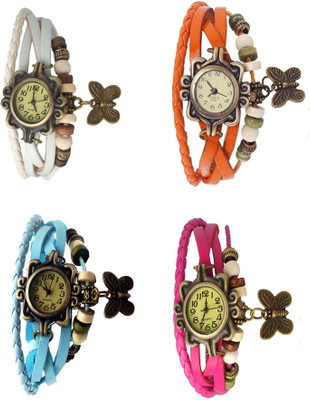 NS18 Vintage Butterfly Rakhi Combo of 4 White, Sky Blue, Orange And Pink Watch - For Women
NS18 Vintage Butterfly Rakhi Combo of 4 White, Sky Blue, Orange And Pink Watch - For Women