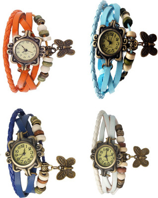 NS18 Vintage Butterfly Rakhi Combo of 4 Orange, Blue, Sky Blue And White Watch - For Women
NS18 Vintage Butterfly Rakhi Combo of 4 Orange, Blue, Sky Blue And White Watch - For Women