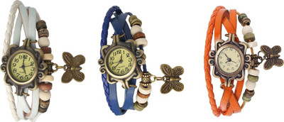 NS18 Vintage Butterfly Rakhi Watch Combo of 3 White, Blue And Orange Watch - For Women
NS18 Vintage Butterfly Rakhi Watch Combo of 3 White, Blue And Orange Watch - For Women