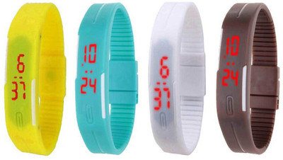 Kissu Led Magnet Band Combo of 4 Yellow, Sky Blue, White And Brown Watch - For Men & Women
Kissu Led Magnet Band Combo of 4 Yellow, Sky Blue, White And Brown Watch - For Men & Women