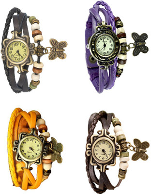NS18 Vintage Butterfly Rakhi Combo of 4 Black, Yellow, Purple And Brown Watch - For Women
NS18 Vintage Butterfly Rakhi Combo of 4 Black, Yellow, Purple And Brown Watch - For Women