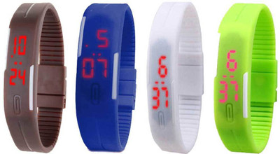 Kissu Led Magnet Band Combo of 4 Brown, Blue, White And Green Watch - For Men & Women
Kissu Led Magnet Band Combo of 4 Brown, Blue, White And Green Watch - For Men & Women