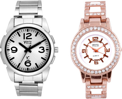 Youth Club Eye Catchy Studded CPL Watch - For Men & Women