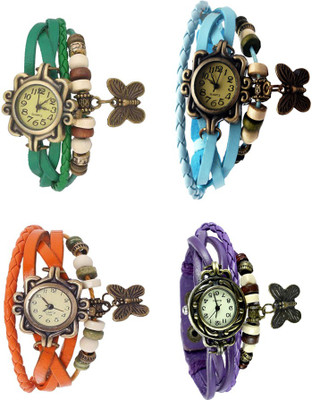 Kissu Vintage Rakhi Combo of 4 Green, Orange, Sky Blue And Purple Watch - For Women
Kissu Vintage Rakhi Combo of 4 Green, Orange, Sky Blue And Purple Watch - For Women