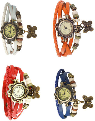 NS18 Vintage Butterfly Rakhi Combo of 4 White, Red, Orange And Blue Watch - For Women
NS18 Vintage Butterfly Rakhi Combo of 4 White, Red, Orange And Blue Watch - For Women