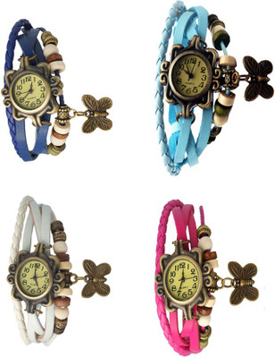 NS18 Vintage Butterfly Rakhi Combo of 4 Blue, White, Sky Blue And Pink Watch - For Women
NS18 Vintage Butterfly Rakhi Combo of 4 Blue, White, Sky Blue And Pink Watch - For Women
