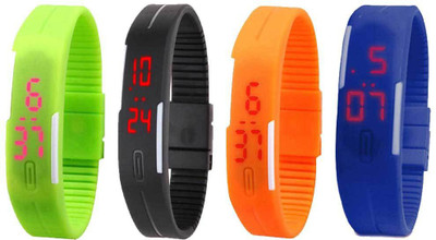 NS18 Silicone Led Magnet Band Combo of 4 Green, Black, Orange And Blue Watch - For Boys & Girls
NS18 Silicone Led Magnet Band Combo of 4 Green, Black, Orange And Blue Watch - For Boys & Girls