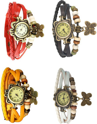 Kissu Vintage Rakhi Combo of 4 Red, Yellow, Black And White Watch - For Women
Kissu Vintage Rakhi Combo of 4 Red, Yellow, Black And White Watch - For Women