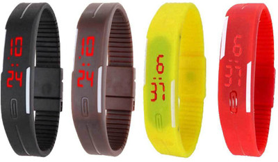Kissu Led Magnet Band Combo of 4 Black, Brown, Yellow And Red Watch - For Men & Women
Kissu Led Magnet Band Combo of 4 Black, Brown, Yellow And Red Watch - For Men & Women