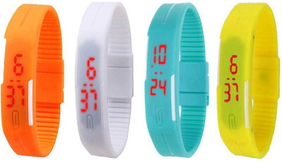 Kissu Led Magnet Band Combo of 4 Orange, White, Sky Blue And Yellow Watch - For Men & Women
Kissu Led Magnet Band Combo of 4 Orange, White, Sky Blue And Yellow Watch - For Men & Women