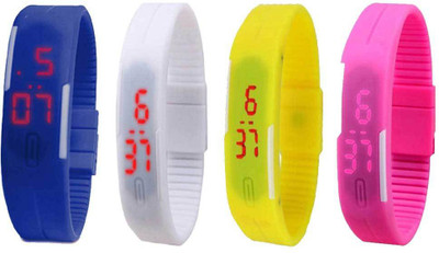 NS18 Silicone Led Magnet Band Watch Combo of 4 Blue, White, Yellow And Pink Watch - For Couple
NS18 Silicone Led Magnet Band Watch Combo of 4 Blue, White, Yellow And Pink Watch - For Couple