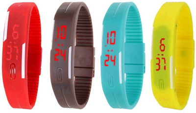 Kissu Led Magnet Band Combo of 4 Red, Brown, Sky Blue And Yellow Watch - For Men & Women
Kissu Led Magnet Band Combo of 4 Red, Brown, Sky Blue And Yellow Watch - For Men & Women