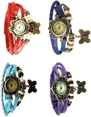 Kissu Vintage Rakhi Combo of 4 Red, Sky Blue, Blue And Purple Watch - For Women
Kissu Vintage Rakhi Combo of 4 Red, Sky Blue, Blue And Purple Watch - For Women