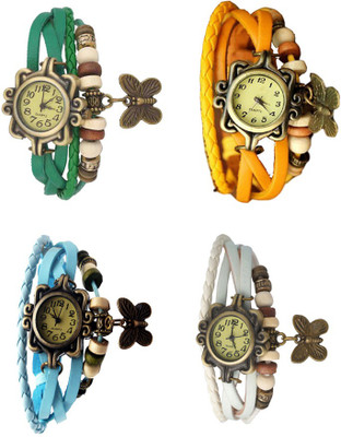 Kissu Vintage Rakhi Combo of 4 Green, Sky Blue, Yellow And White Watch - For Women
Kissu Vintage Rakhi Combo of 4 Green, Sky Blue, Yellow And White Watch - For Women